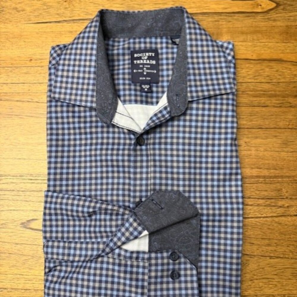 "Society of Threads" Men's Slim-fit Dress Shirt